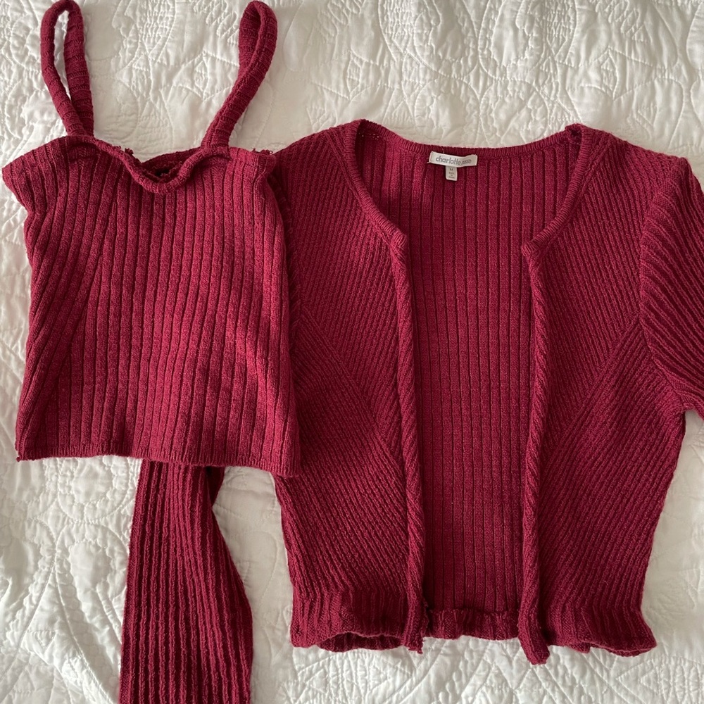 HANDMADE cardigan set